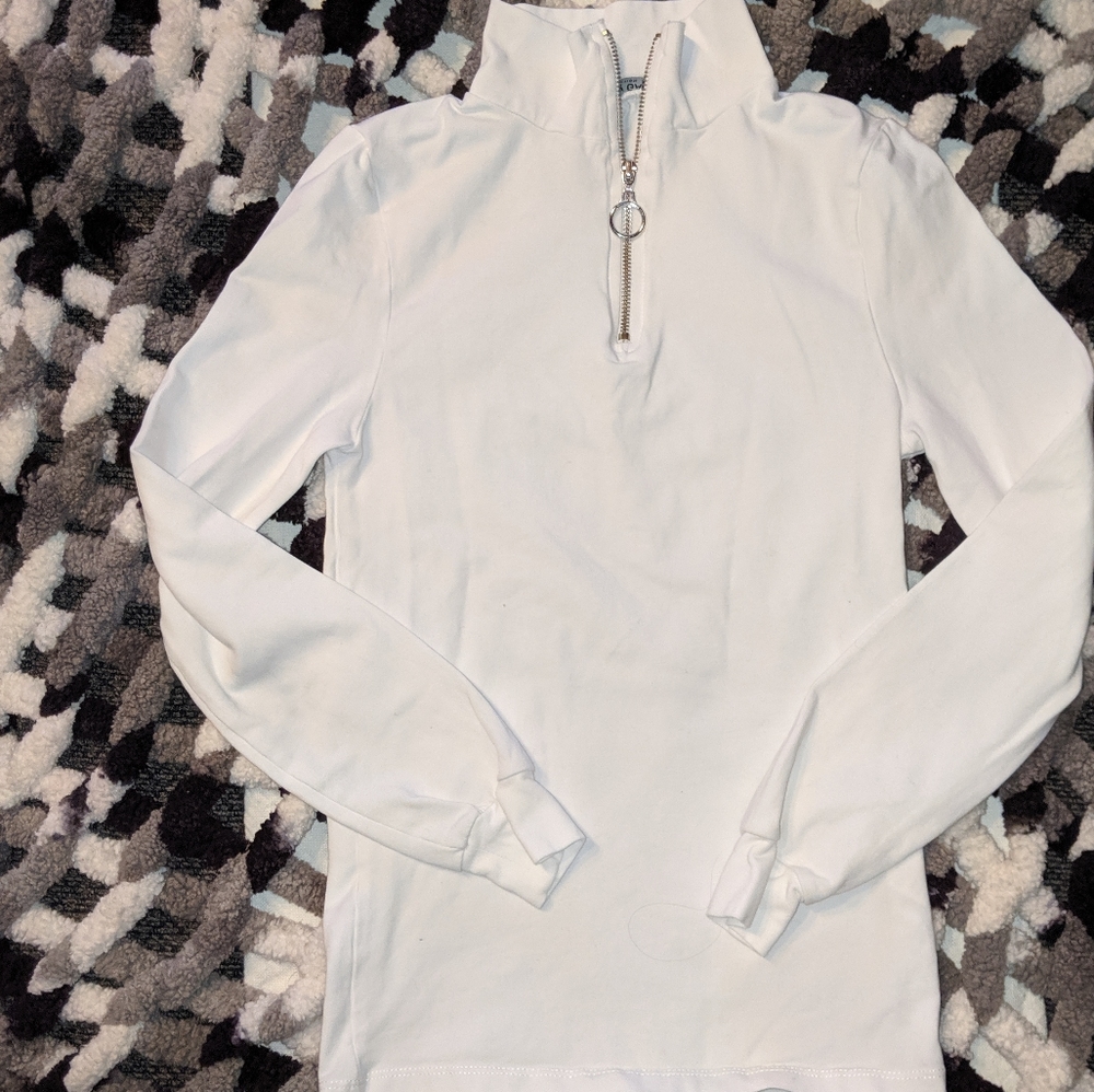 Long sleeve white turtle neck
